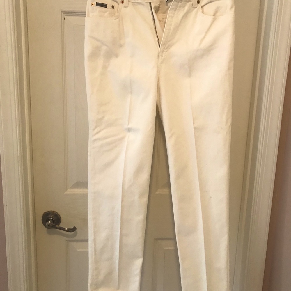 Vintage white Calvin Klein jeans